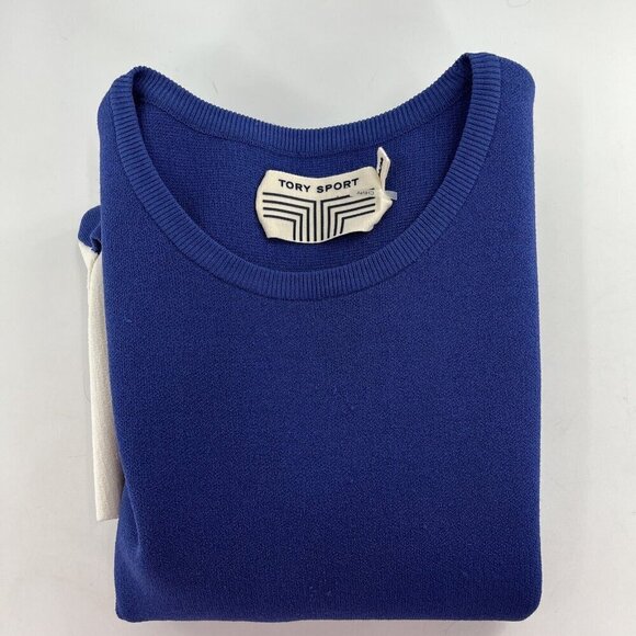 Tory Sport Women's Medium Tunic Blue and White FABRIC FLAW READ - Picture 9 of 10